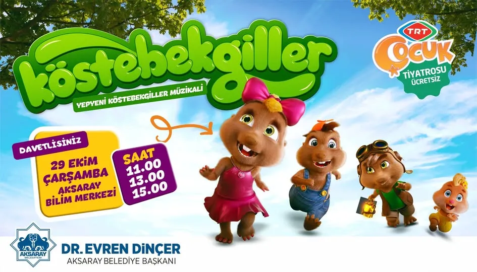 Köstebekgiller Müzikali Aksaray’da Çocuklarla Buluşuyor