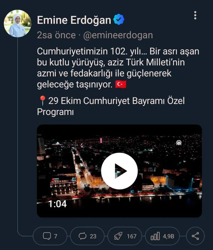Emine Erdoğan: Cumhuriyet