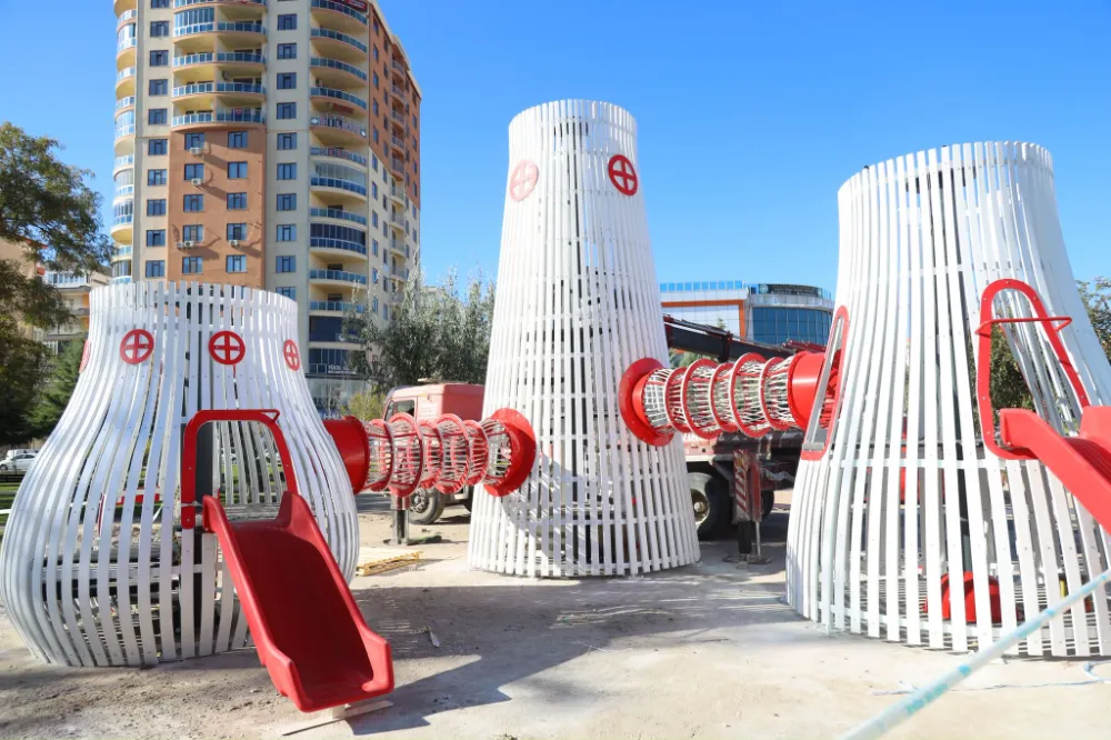 Selçuklu Parkı’nda Yeni Nesil Oyun Alanları Çocuklarla Buluşuyor