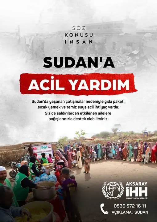 İHH Aksaray’dan Sudan’a Acil Yardım Çağrısı