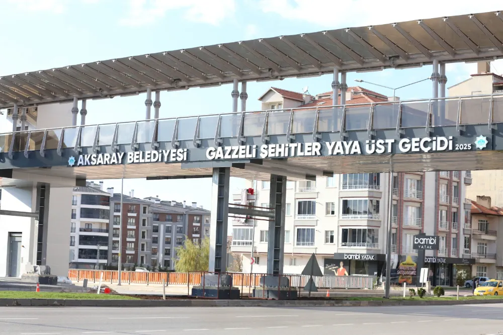 Aksaray Belediyesi Gazzeli Şehitler Yaya Üst Geçidi Açılış İçin Gün Sayıyor