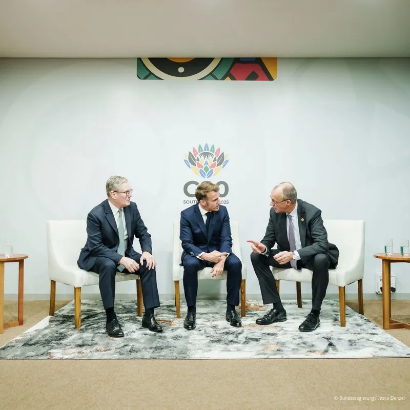 Macron, Merz ve Starmer, G20