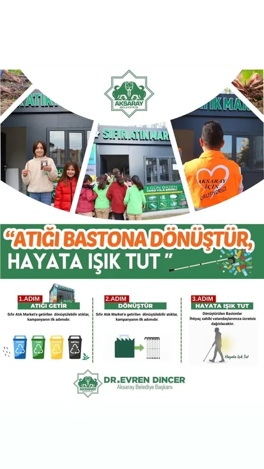 Atığı Bastona Dönüştür Projesiyle Geri Dönüşüm Hem Çevreye Hem İnsanlığa Katkı Sağlıyor