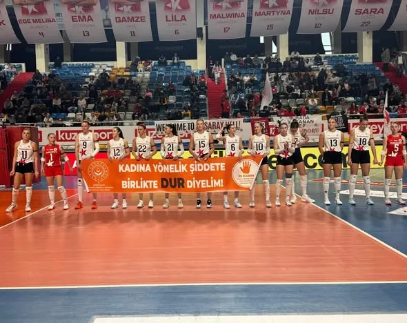 Sultanlar Ligi’nde Kadına Şiddete Karşı Güçlü Mesaj