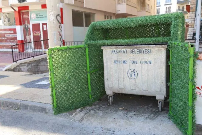 ÇÖP KONTEYNIRLARI ESTETİK BİR GÖRÜNÜME KAVUŞUYOR
