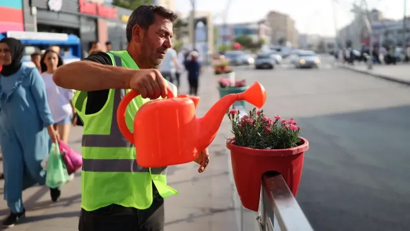 Piri Mehmet Paşa Üstgeçidi’ne Renkli Dokunuş: Aksaray Belediyesi’nden Estetik Peyzaj Hamlesi