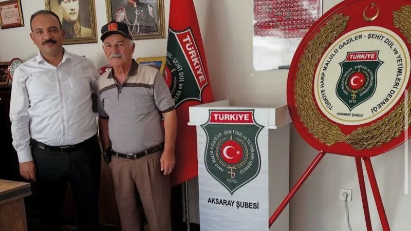 Aksaray Şehit Gazi Derneği’nden Muharip Gazi İzzettin Öğredici’ye Ziyaret
