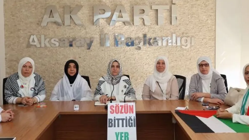 AK Parti Aksaray Kadın Kolları’ndan Gazze İçin Sessiz Çığlık